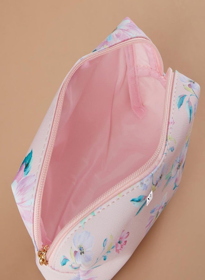 NFI essentials Makeup Pouch Floral Print Cosmetic Pouch Vanity Case Jewellery Pouch Stationery Pencil Case Travel Organiser Travel Pouch - Image 2