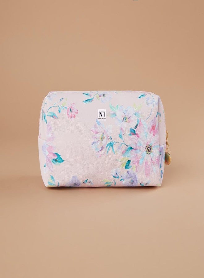 NFI essentials Makeup Pouch Floral Print Cosmetic Pouch Vanity Case Jewellery Pouch Stationery Pencil Case Travel Organiser Travel Pouch - Image 3