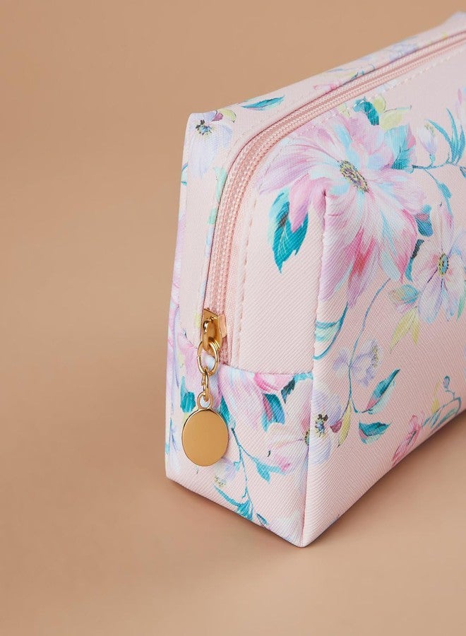 NFI essentials Makeup Pouch Floral Print Cosmetic Pouch Vanity Case Jewellery Pouch Stationery Pencil Case Travel Organiser Travel Pouch - Image 5