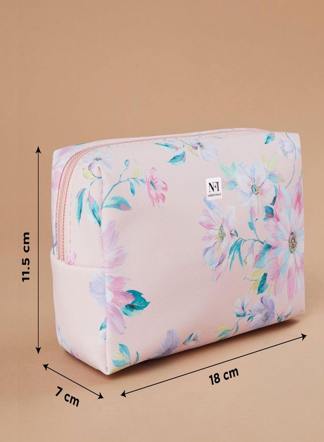 NFI essentials Makeup Pouch Floral Print Cosmetic Pouch Vanity Case Jewellery Pouch Stationery Pencil Case Travel Organiser Travel Pouch - Image 4