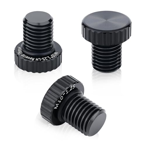 STPCTOU Motorcycle Mirror Hole Plug M10x125 Suitable for HondaYamaha Kawasaki SuzukiDucatiATVBMW and most Motorcycle or bike etc 3pcs black - Image 1