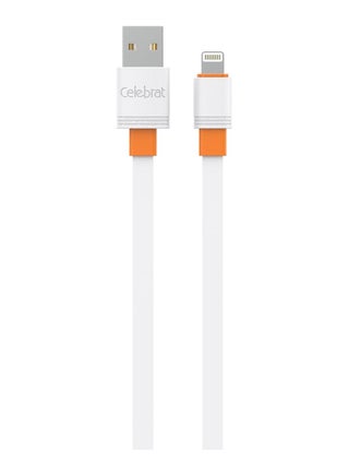 سيليبرات CB-33 كابل USB محمول إلى Lightning للشحن السريع ونقل البيانات بتصميم سلك مسطح ويناسب هاتف Iphone 3A /480mbps /1M - أبيض - pzsku/Z94B08122AF1E159E8078Z/45/_/1731409154/cb8fae7f-1d41-4aa8-b0ca-164758ae92b1