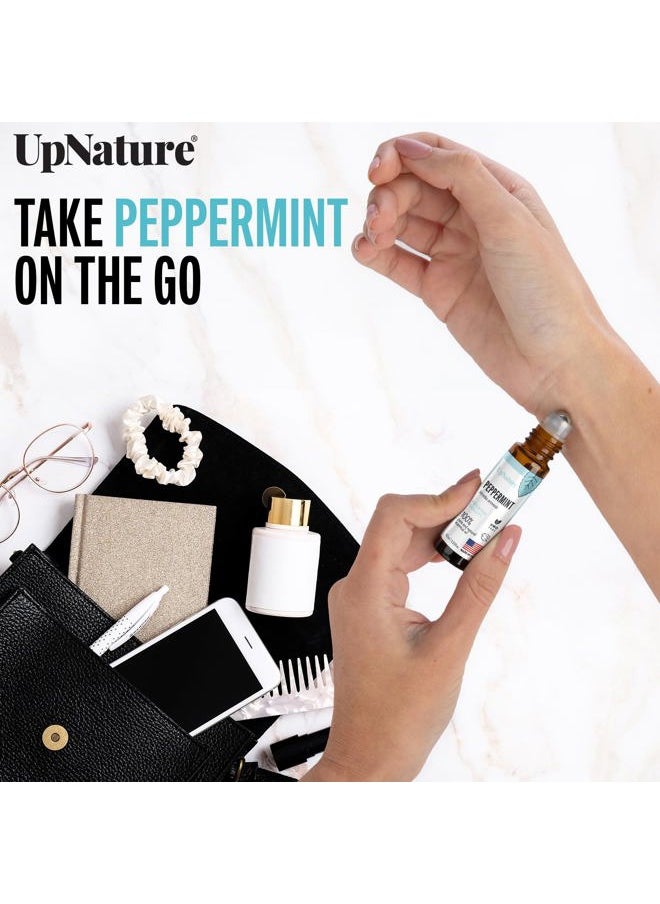 upnature - Peppermint Essential Oil Roll On - Natural Nausea Morning Sickness Relief for Pregnant Women - Pregnancy Must Haves Rollerball Roller - Image 1