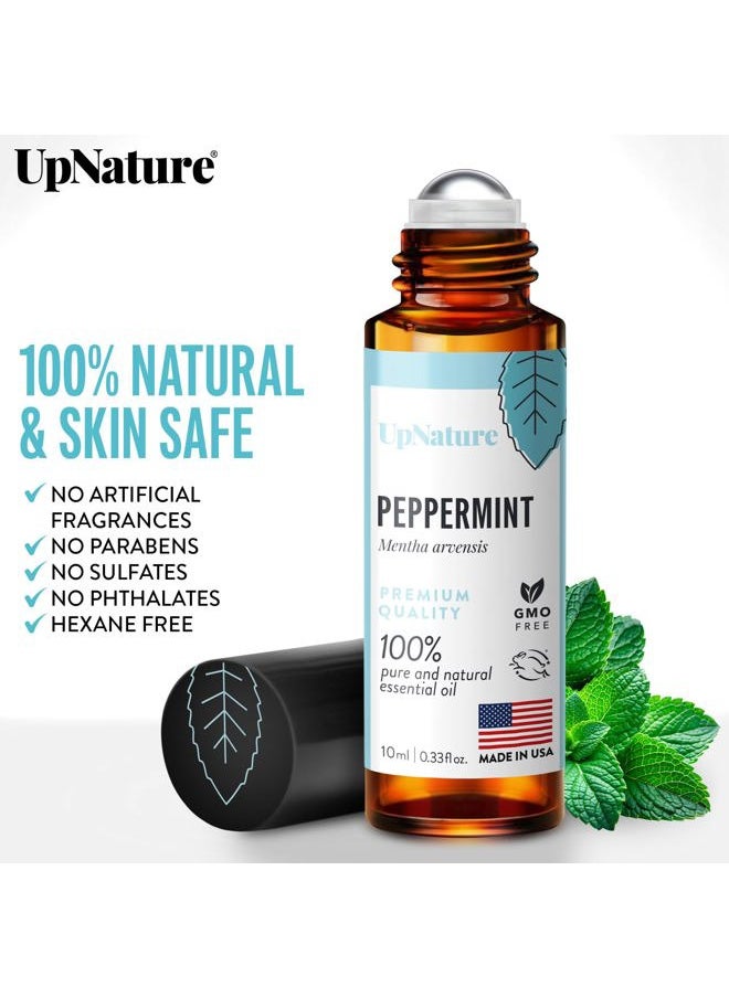 upnature - Peppermint Essential Oil Roll On - Natural Nausea Morning Sickness Relief for Pregnant Women - Pregnancy Must Haves Rollerball Roller - Image 1