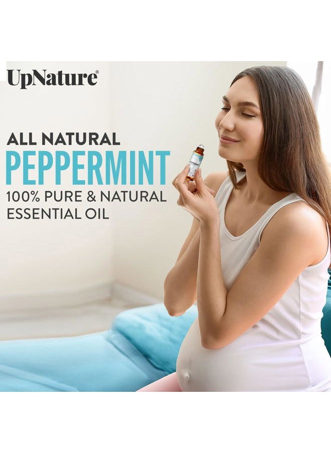 upnature - Peppermint Essential Oil Roll On - Natural Nausea Morning Sickness Relief for Pregnant Women - Pregnancy Must Haves Rollerball Roller - Image 1