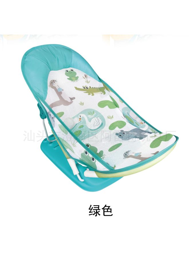 alt Baby's Folding Bath Chair With Pillow Bath Net Bag Adjustable Position Chair Bath Chair Bath Chair Recliner Non-slip Rack - Image 1