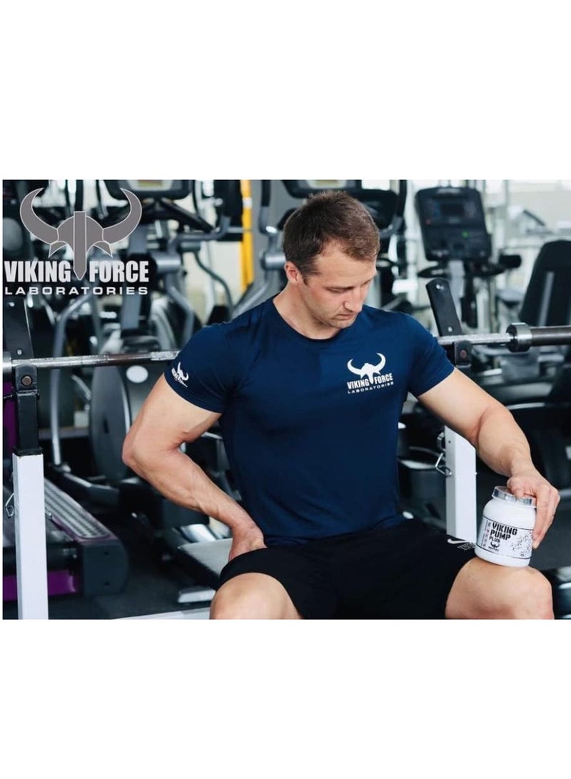 VIKING FORCE LABORATORIES Viking Pump Plus- Orange Flavour Food Supplement, 400g pack, 32 servings, 80mg caffeine per serving, Improved blood flow to muscles - Image 2