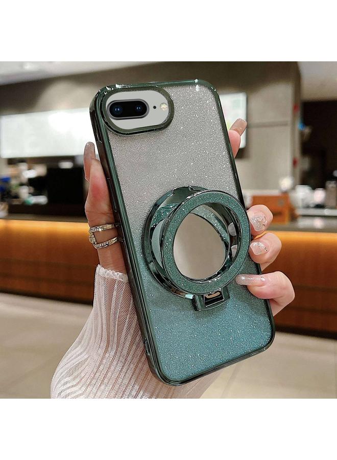 S-TOP Case For iPhone 7 Plus / 8 Plus Plated Mirror Holder Gradient Glitter MagSafe Phone Case - Image 1