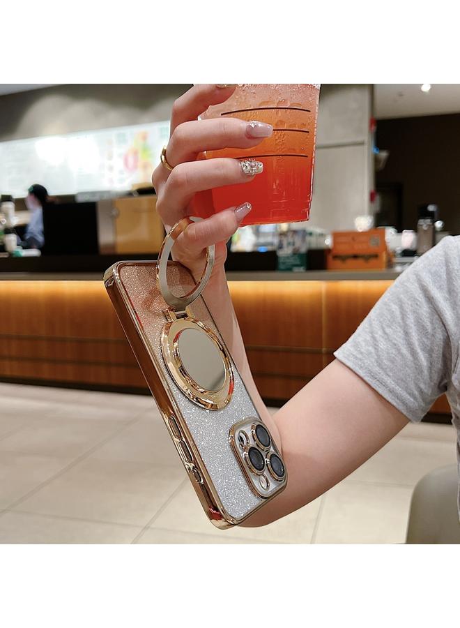 S-TOP Case For iPhone 7 Plus / 8 Plus Plated Mirror Holder Gradient Glitter MagSafe Phone Case - Image 5