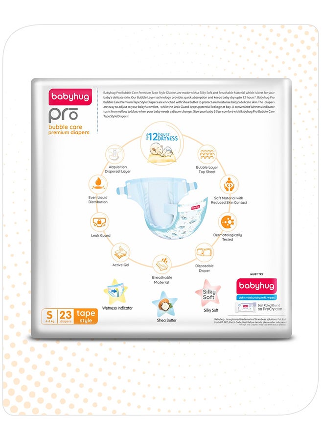 babyhug حفاضات برو بابل كير بتصميم شريط مميز مقاس 2 - 23 قطعة - Image 2