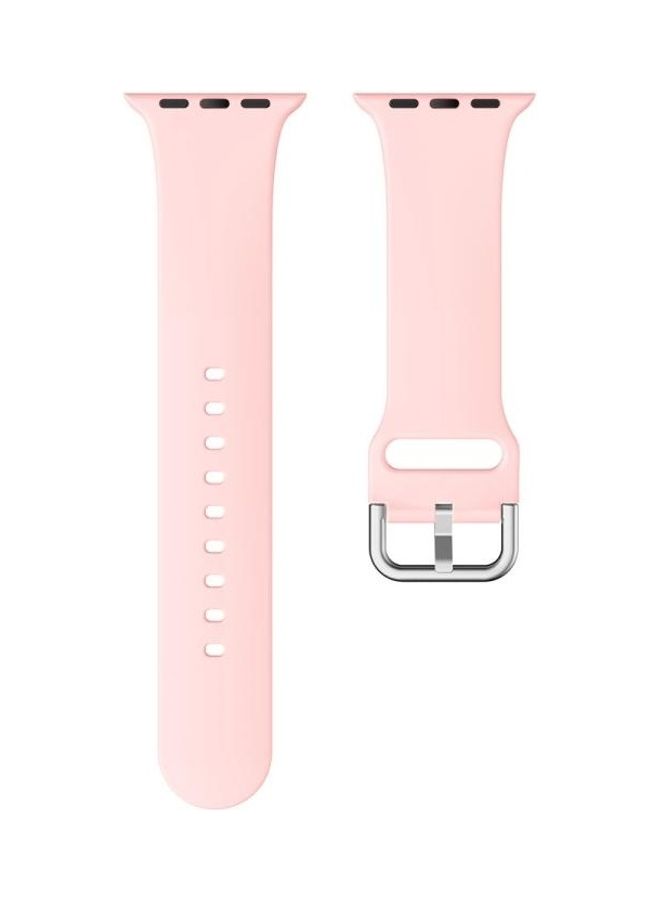 NIBEMINENT Buckle Replacement Strap Watchband For Apple Watch Series 7 45mm/6 & SE 5 4 44mm/3 2 1 42mm Vintage Rose - Image 4