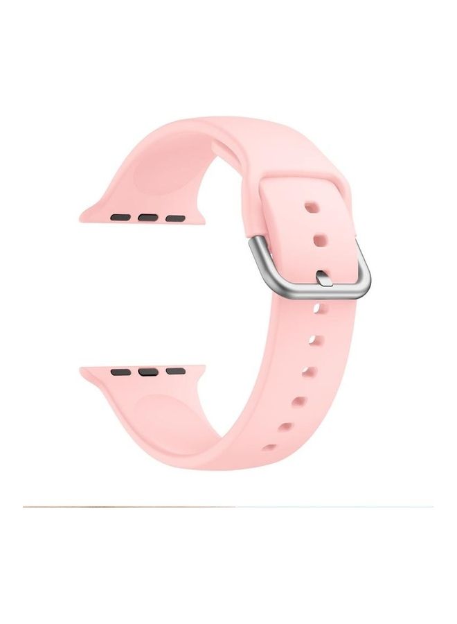 NIBEMINENT Buckle Replacement Strap Watchband For Apple Watch Series 7 45mm/6 & SE 5 4 44mm/3 2 1 42mm Vintage Rose - Image 3