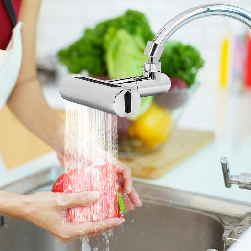 BIYALI 4 in 1 360 Rainfall Kitchen Sink Faucet with Waterfall Feature and Faucet Extender Swivel Faucet for Washing Vegetables and Fruits Lightweight Rain Mode Strong Sprayer Shower 1Pcs - Image 4