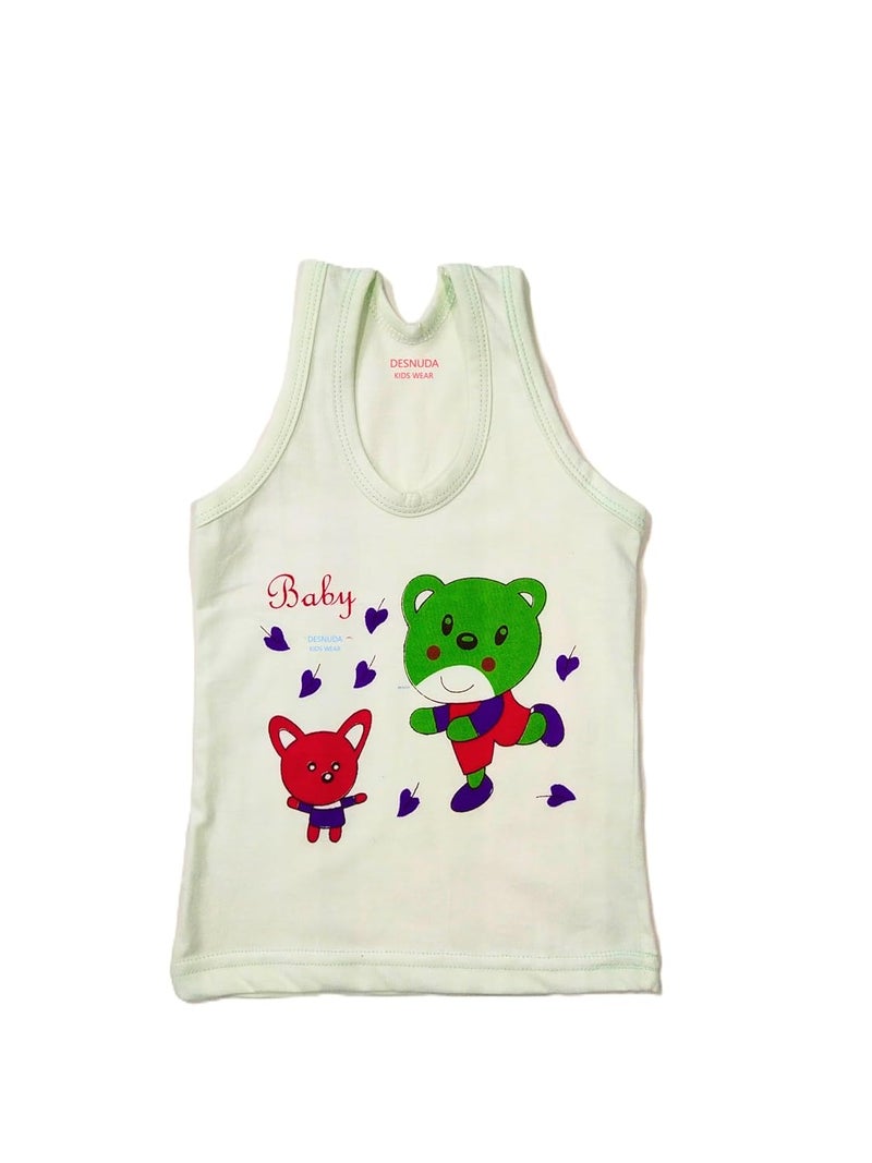 DESNUDA 100% Cotton Unisex Sleeveless Kids Baniyan (Pack of 6) | Vests for Kids | Baby Vests | Sando | Upto 4 Years Boys & Girls | Summer Wear Banyan - Image 3