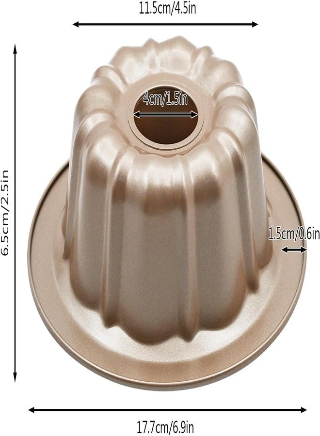 BSDLZCH 4.5'' Mini Bundt Cake Pan, Carbon Steel Round Fluted Tube Cake Pan, Non-stick Kugelhopf Cake Baking Mold for Cupcake Brownie Pudding (1pc, 4.5'') - Image 2