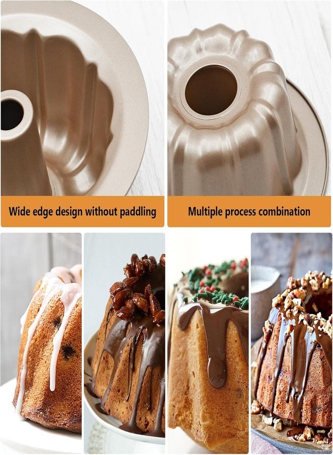 BSDLZCH 4.5'' Mini Bundt Cake Pan, Carbon Steel Round Fluted Tube Cake Pan, Non-stick Kugelhopf Cake Baking Mold for Cupcake Brownie Pudding (1pc, 4.5'') - Image 5
