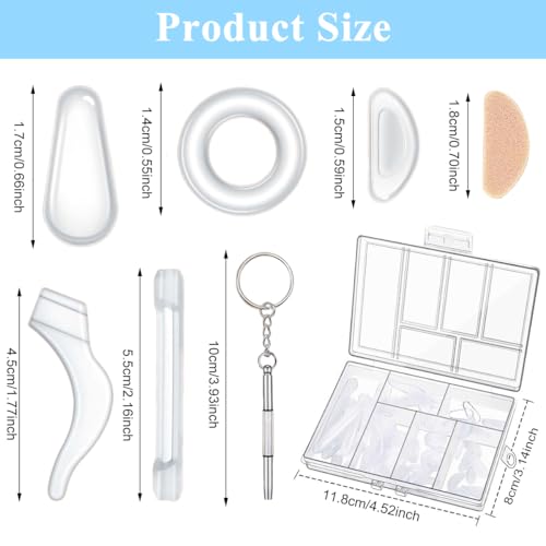 MAYCREATE® 50PCS Eyeglasses Retainers Sets, Silicone Anti-Slip Eyeglass Holder, Comfort Ear Grip Hooks Protectors for Spectacle Sunglasses Reading Glasses Eyewear - Image 2