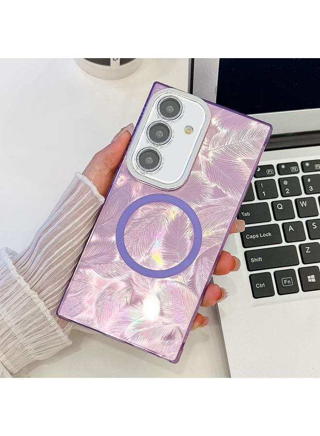 S-TOP Case For Samsung Galaxy A15 5G Plating Texture MagSafe TPU Phone Case with Glitter Lens Film - Image 1