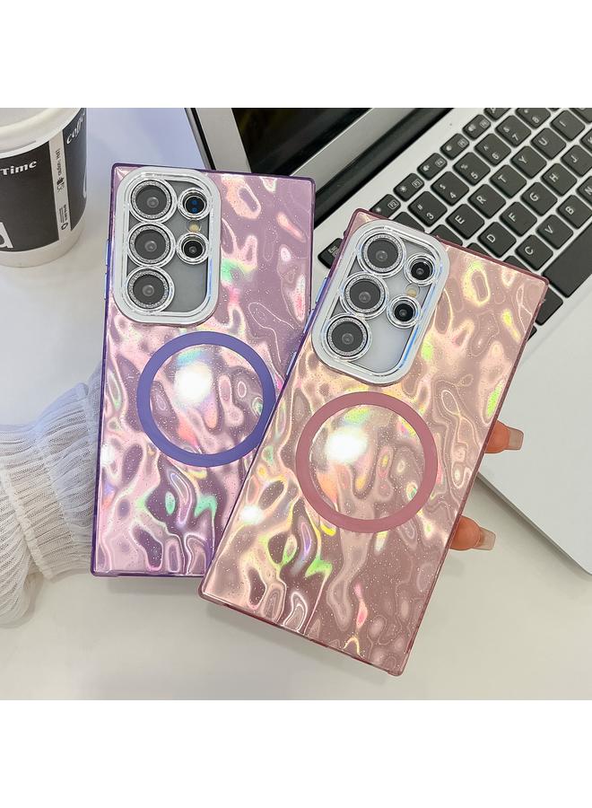 S-TOP Case For Samsung Galaxy A15 5G Plating Texture MagSafe TPU Phone Case with Glitter Lens Film - Image 2