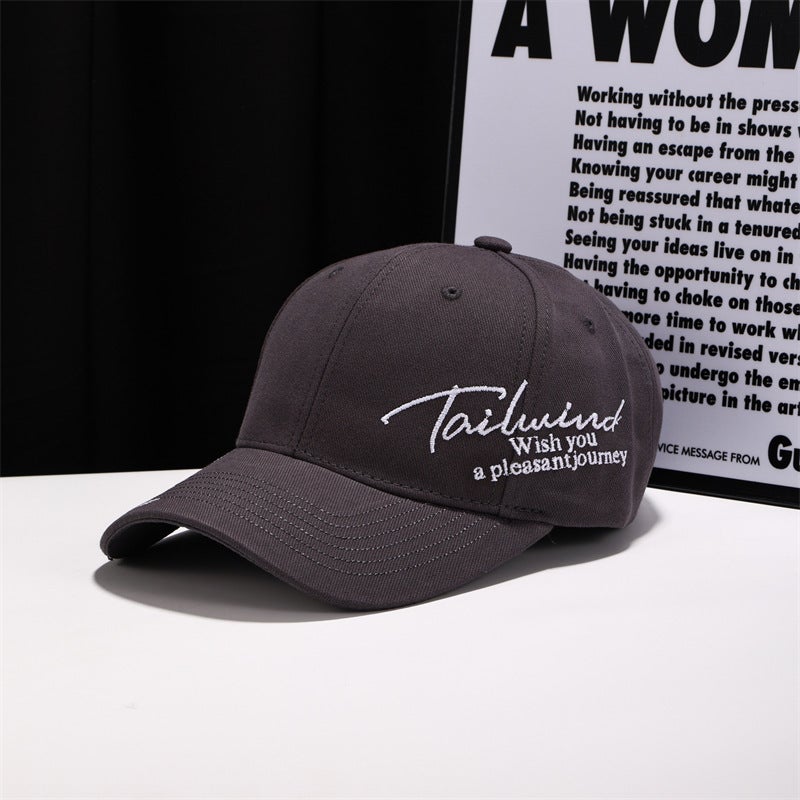 Baseball Cap Couple Side Embroidered Letter Slim Sun Protection Hat - Image 4