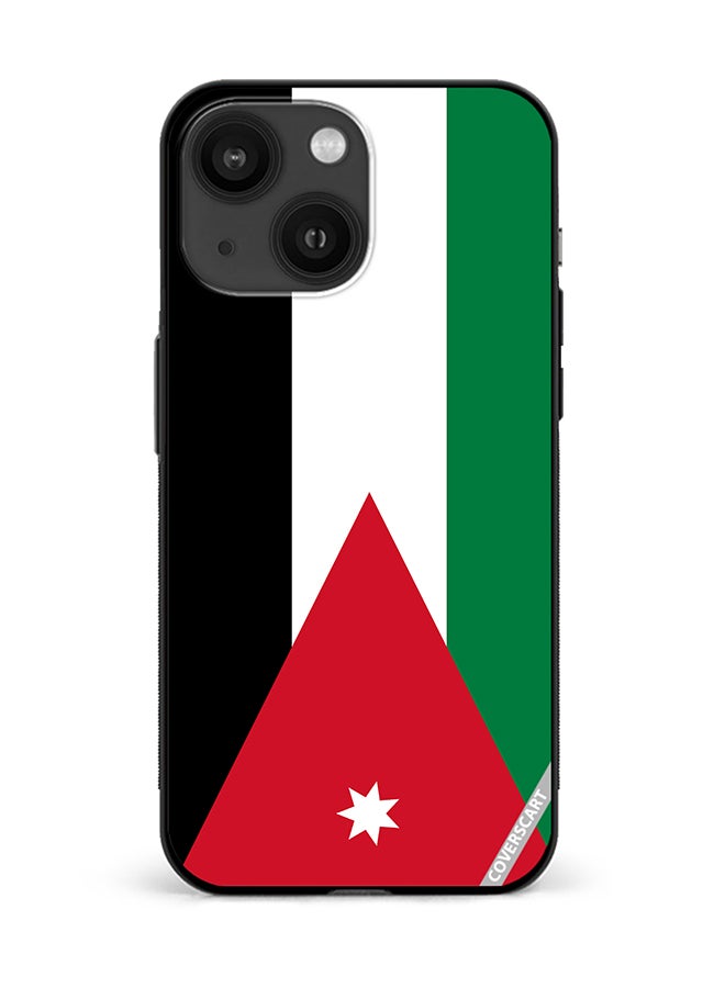 Protective Case Cover For Apple iPhone 14 Jordan Flag Design Multicolour