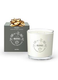 Mrs. Meyer's Clean Day Mrs. Meyers Clean Day Garden Heirloom Scented Soy Candle, Large, Wild Mint Scent, 14 Ounce Candle 