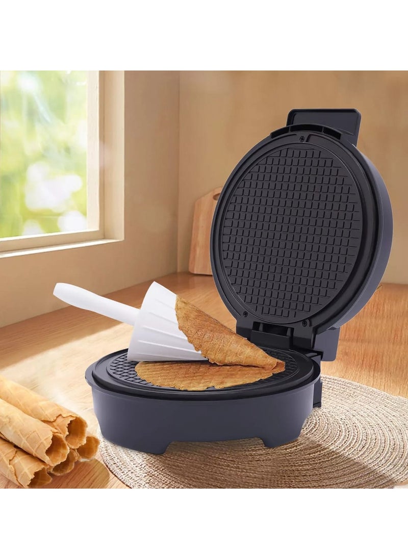 Generic - Ice Cream Cone Maker Egg Roll Machine Waffle Cone Maker Electric, Dual Function Shaved Ice and Waffle Cone Machine, Waffle Cones Home and Party Use, Compact and Durable Design 1200W - Image 1