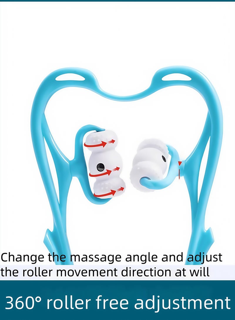 Loquat Neck Massager With 6 Wheels - Pressure Point Tool for Pain Relief, Deep Tissue - Handheld Shoulder Massager for Arm, Legs, Back, and Shoulders - Image 4