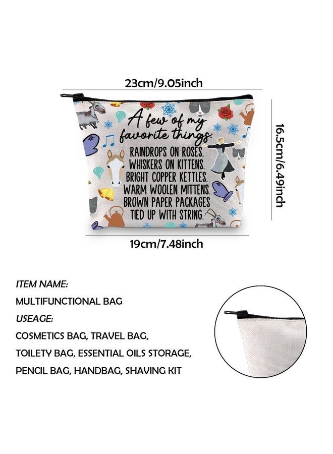 WCGXKO Music Inspired Broadways Musical Gift Sound Music Name List Make Up Zipper Bag For Theratry Musical Fans (A Few Whi) - Image 2