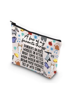 WCGXKO Music Inspired Broadways Musical Gift Sound Music Name List Make Up Zipper Bag For Theratry Musical Fans (A Few Whi)  - Image 1