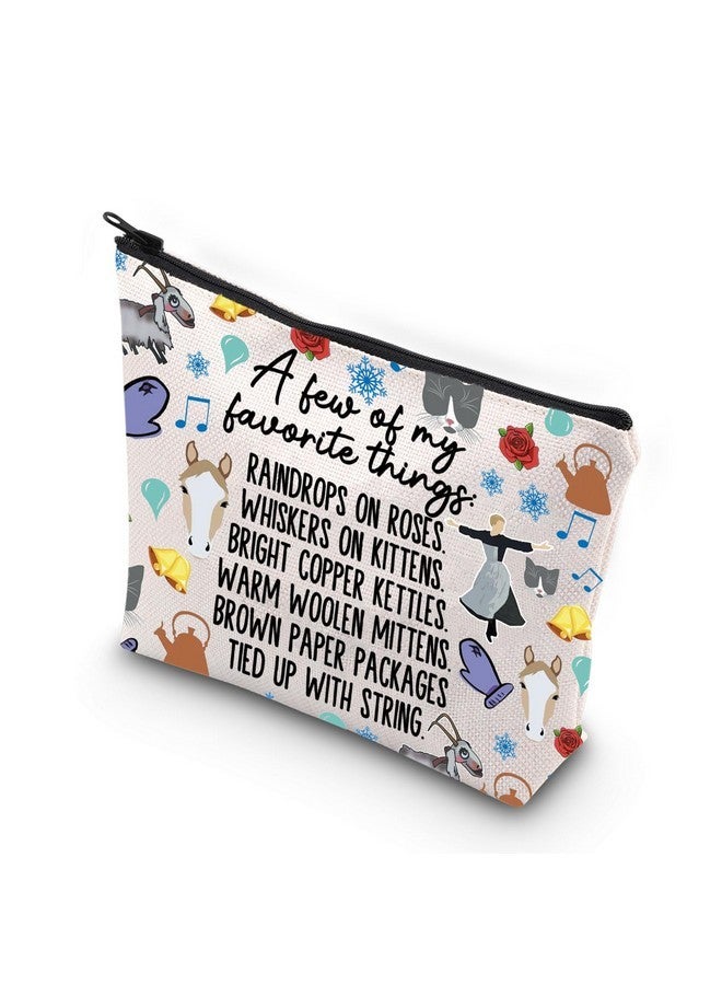 WCGXKO Music Inspired Broadways Musical Gift Sound Music Name List Make Up Zipper Bag For Theratry Musical Fans (A Few Whi) - Image 1