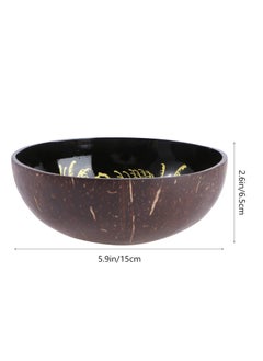 SYOSI Coconut Bowls, Natural Coconut Bowl Shell Bowls Key Bowl for Entryway Table Candy Container Nuts Holder Bowl for Decoration (Golden)  - Image 2