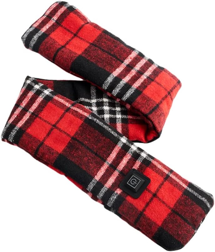 ويوبلز وشاح تدفئة بثلاثة مستويات حرارة، وشاح تدفئة قابل لإعادة الشحن، وبطارية شحن متنقلة، وشاح شتوي دافئ للرجال والنساء، مناسب للتخييم والمشي لمسافات طويلة والتزلج وعيد الميلاد - Image 1