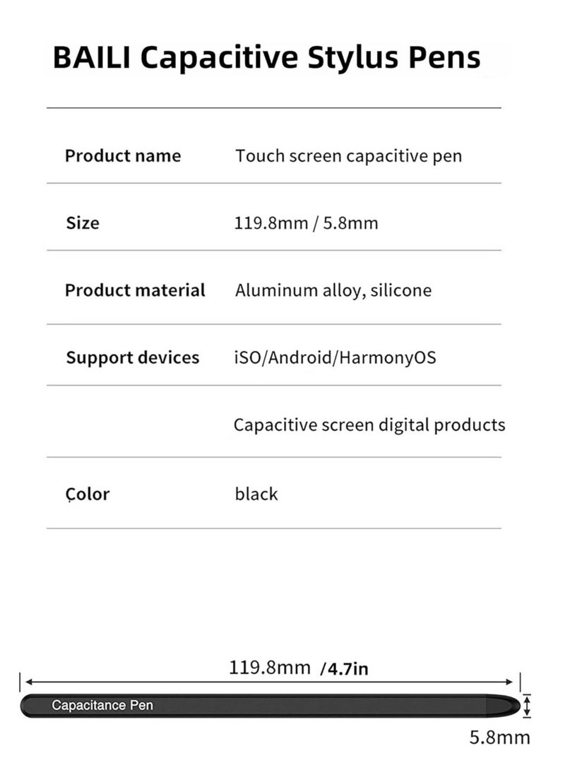 قلم S Pen القابل للتفاعل من سامسونج جالاكسي Z Fold5، قلم اللمس الإلكتروني جالاكسي Z Fold5، قلم اللمس القابل للتفاعل لشاشة اللمس لجهاز جالاكسي Z Fold5 القابل للطي - Image 4