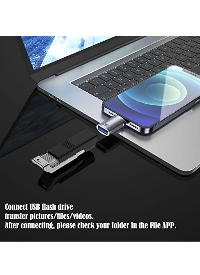 KASTWAVE - 2 Pieces to USB Adapter, USB to iO-S OTG3.0 Adapter, Compatible with Apple MagSafe Watch iPhone The Connection Between IP-Hone and Products Such as Cameras, USB Drives, Card Readers, mice - Image 1