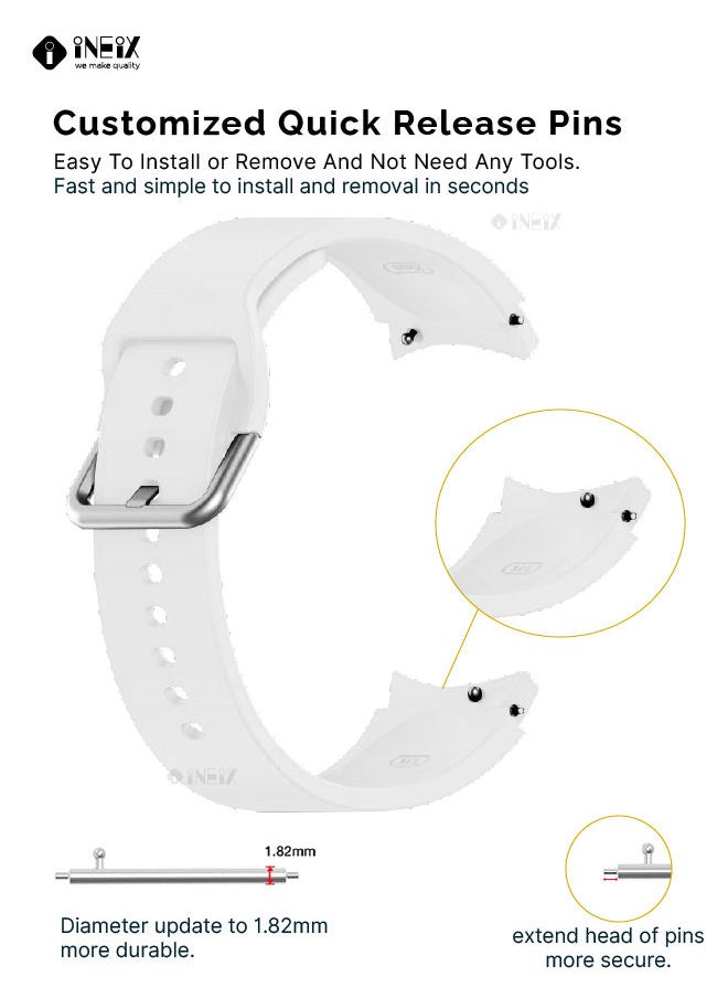 INEIX Silicone Replacement Strap For Universal 20 mm White  - Image 5