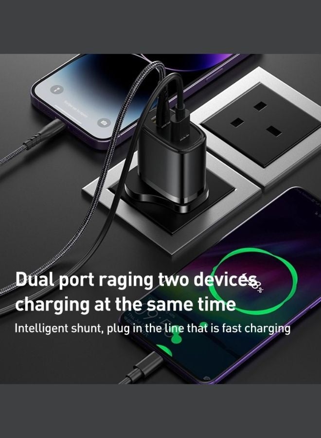 يسيدو شاحن 30 وات من النوع C - شاحن حائط عالي السرعة بثلاثة منافذ: USB-A وType-C وLightning - Image 2