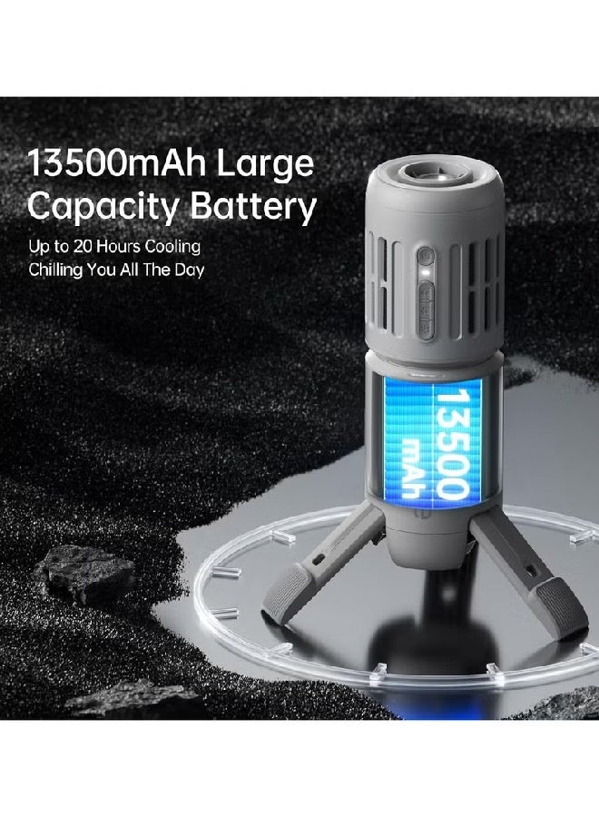 JISULIFE Outdoor Fan Ultra 1, 10-Speed Foldable, 13500mAh Battery Operated Rechargeable, Portable Tent Ceiling with Power Bank - Image 5
