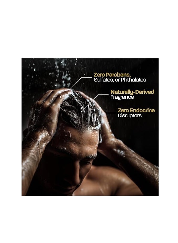 BASED Rejuvenating Shampoo with Aloe Vera, Peppermint Oil, & Coconut Oil, Cleansing Shampoo for Men, No Sulfates, Parabens or Phthalates, Quality Men’s Hair Care, 8.34 fl oz Bottle (Pack of 1) - Image 3