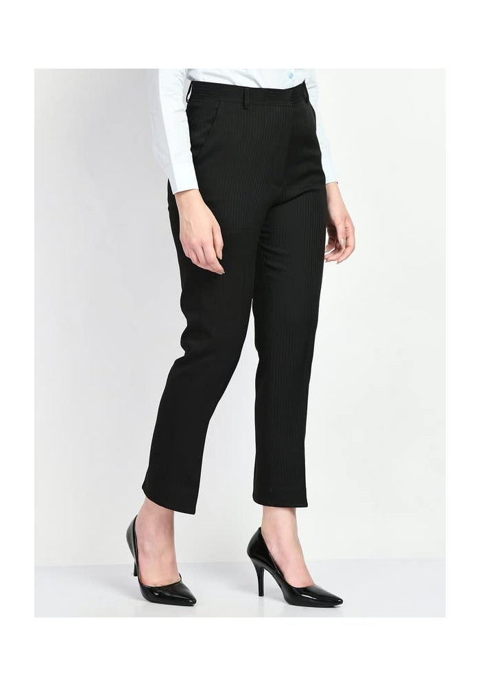 Exude Black Straight Trouser for Women - Image 3