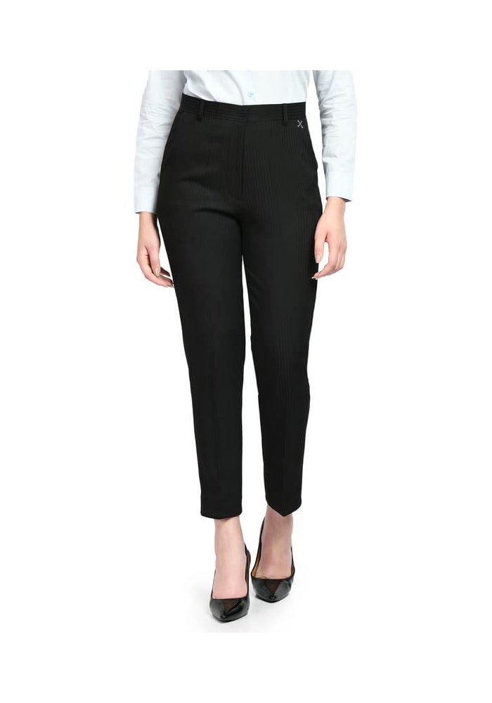 Exude Black Straight Trouser for Women - Image 1