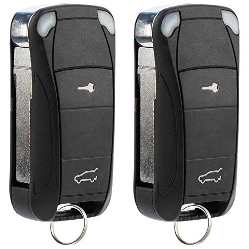 KeylessOption 2x Keyless Entry Remote 2btn Flip Key Fob for Porsche (KR55WK45032, KR55WK45022) - Image 1