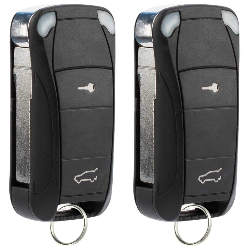 KeylessOption 2x Keyless Entry Remote 2btn Flip Key Fob for Porsche (KR55WK45032, KR55WK45022) - Image 3