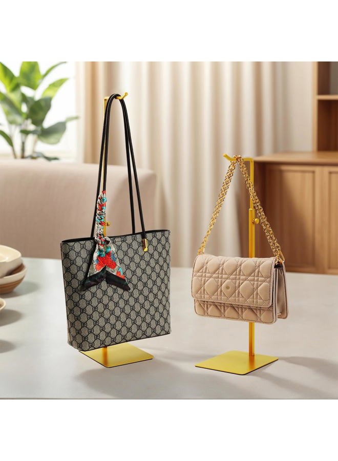 KMtilsh Purse Holder, Adjustable Purse Display Stand , Golden Handbag Display Stand, Hanger Rack for Bags, Suitable For Desktops, Wardrobes And Commercial Storeshook Stand - Image 3