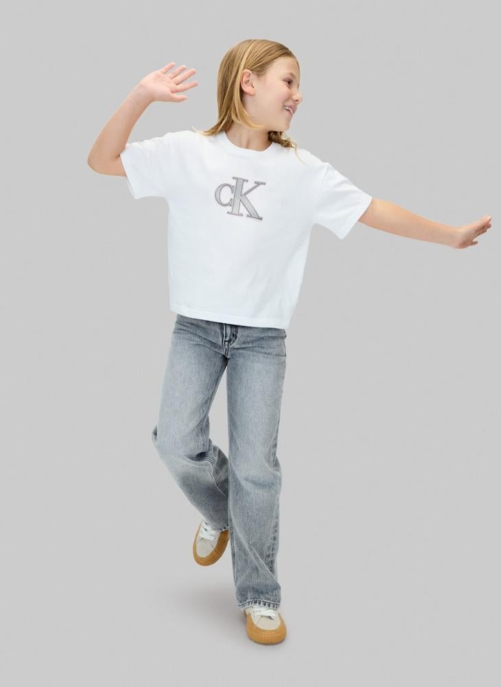 Calvin Klein Jeans Kids Graphic Crew Neck T-Shirt - Image 3