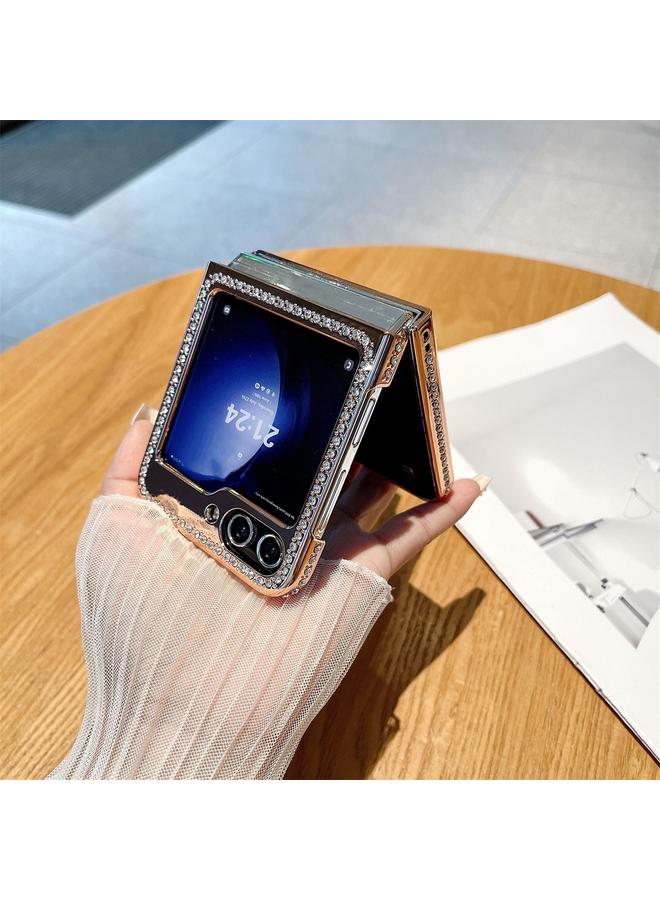 اس-توب جراب لهاتف Samsung Galaxy Z Flip5، جراب هاتف مضاد للصدمات بتغطية كاملة من مادة البولي كربونات المطلية بالكهرباء والمسحوق اللامع المتدرج - Image 2