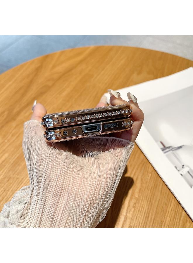 اس-توب جراب لهاتف Samsung Galaxy Z Flip5، جراب هاتف مضاد للصدمات بتغطية كاملة من مادة البولي كربونات المطلية بالكهرباء والمسحوق اللامع المتدرج - Image 5