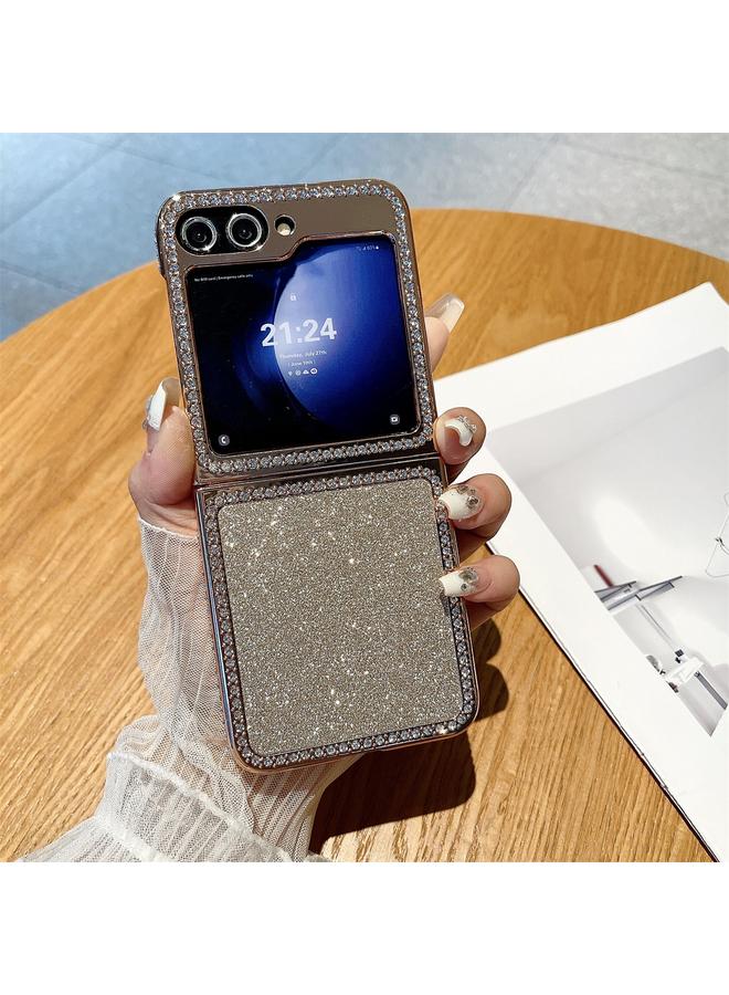 اس-توب جراب لهاتف Samsung Galaxy Z Flip5، جراب هاتف مضاد للصدمات بتغطية كاملة من مادة البولي كربونات المطلية بالكهرباء والمسحوق اللامع المتدرج - Image 1