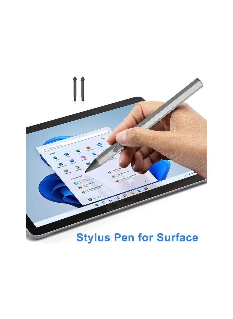 Stylus Pen, Fit for Microsoft Surface Pro 9/8/X/7/6/5/4, Surface Go, Surface Book, Surface Laptop, Surface Studio, Magnetic Adsorption, Palm Rejection, 4096 Pressure Pencil for HP, ASUS(with 2 Nibs) - Image 1