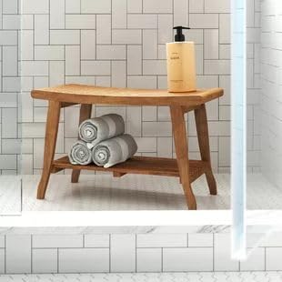 Sheesham Wood Bahroom Table Shoe Organizer Towel Rack Wooden Multipurpose Table for Bathroom Stuff Stand Utility Shelf Outdoor Indoor